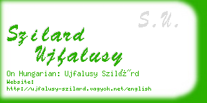 szilard ujfalusy business card